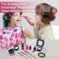 thumbnail image 6 of GLUAAE Pretend Kids Cosmetic Toys Kit for Girls Toddlers Makeup Play Set with Cosmetics Bag, 6 of 8
