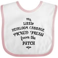 thumbnail image 3 of Inktastic My Little Heirloom Cabbage Picked Fresh from the Patch Boys or Girls Baby Bib, 3 of 4