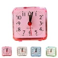 thumbnail image 3 of Dalazy Réveil Carré Petit Lit Horloge Mini Horloge de Bureau Carré Petit Boîtier Transparent Horloge de Voyage Compacte Mini Horloge de Bureau pour Enfants Étudiants, 3 of 7