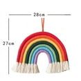 thumbnail image 2 of Macrame Wall Hanging Rainbow Wall Hanging Decor Boho Colorful Woven Wall Art Decoration for Home Nursery Room Dorm Party Children Room, 2 of 7
