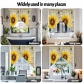 thumbnail image 6 of Swag Curtain Valances Bee Sunflower Swag Valances for Kitchen Windows My Sunshine Vintage Short Topper Curtains Valance Tier Pair for Kitchen Bedroom Living Room Bathroom 28"x36", 6 of 8