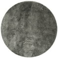 thumbnail image 3 of SAFAVIEH Paris Darwin Plush Polyester Shag Area Rug, Silver, 5' x 5' Round, 3 of 6