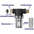 thumbnail image 2 of Garden Hose Filter For Pressure Washer Water Inlet, Sediment Inline Filter, 40 Mesh Screen, Extra 100 Mesh, 2 of 5