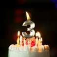thumbnail image 1 of Number Birthday Candle Age Candle Cake Decoration Party Supplies Gold 3, Birthday Candles Extended Big Number Candle Multicolor, 1 Number Birthday Candle, 1 of 9