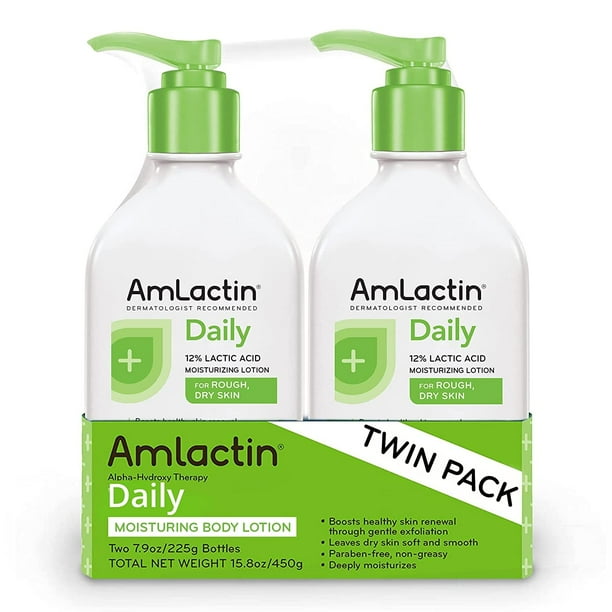 Loci�n corporal hidratante diaria Sandoz Amlactin 12%, paquete doble