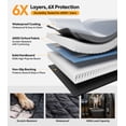 thumbnail image 6 of Witem Heavy-Duty Dog Car Back Seat Cover, Flat Solid Hard-Base Extender for 2-3 Large Dogs, Waterproof Scrachproof Hammock Protector for Full-Size Crew Cab Trucks & SUVs, XL, Black, 6 of 9