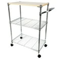 thumbnail image 1 of GoDecor 3-Tier Bakers Rack Storage Rack Microwave Oven Stand Kitchen Island Rolling US, 1 of 4
