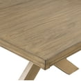 thumbnail image 6 of Roundhill Furniture Raven Wood 9-Piece Dining Set, Extendable Trestle Dining Table with 8 Chairs, Glazed Pine Brown, 6 of 16