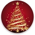 thumbnail image 3 of Christmas Tree Gold Coasters Absorbent Moisture Non-Slip Drink Coaster Ceramic Stone with Cork Base Desktop Protection, 4PCS, 3 of 6