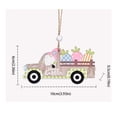 thumbnail image 3 of Fall Decorations Decorations For Easter Wooden Car Pendant Small Car Rabbit Pendant, 3 of 9