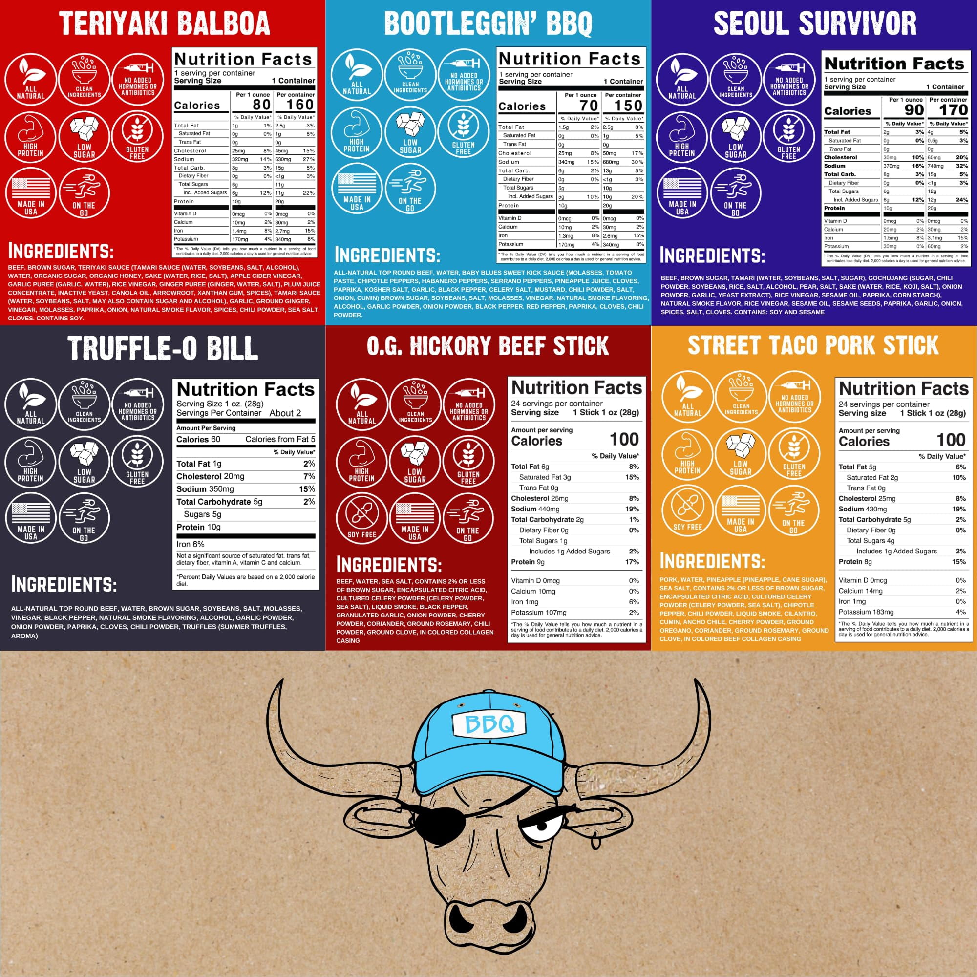 Righteous Beef Jerky Variety Pack Gift Basket - Great Gifts for Men - Gluten Free, High Protein Healthy Snack - Beef, Pork