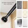 thumbnail image 4 of Shower Curtain Rod, Heavy Duty Tension Shower Rod, Non Slip Adjustable 26-75 inch No Drill Shower Curtain Rods Spring Tension for Bathroom, Shower Stall, Black Shower Curtain Rod, 4 of 9