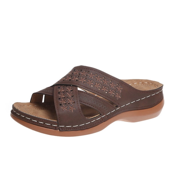 Moda tacón alto desgaste exterior boca de pescado hueco señoras zapatillas plataforma cuña sandalias mujeres Wmkox8yii hj789
