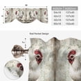 thumbnail image 5 of White Chicken Rustic Tie Up Valance Curtains for Windows, Kitchen Curtains Window Shades, Vintage Floral Oil Painting Light Filtering Roman Curtain Valances for Bedroom/Bathroom/Cafe 42"x12", 5 of 9
