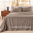 thumbnail image 3 of Bare Home Organic Flannel Sheet Set - 100% Organic Cotton - Deep Pocket - 4-Pieces - Queen, Taupe, 3 of 10