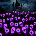 thumbnail image 1 of Luces solares FENSAN para Halloween y exteriores, paquete de 4 unidades, 32 LED, color morado, 1 of 6