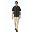 thumbnail image 2 of Cafe Luna Men's and Big Men's Abstract Print Panel Short Sleeve Woven Shirt, Size S-4XL, 2 of 7