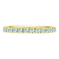 thumbnail image 2 of Aquamarine Stackable Ring Anniversary Band in 14k Yellow Gold, 2 of 3