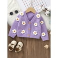 thumbnail image 5 of Baby Girls Cardigan Princess Long Sleeve Knit Jacket 6M 9M 12M 18M 24M 3T Cute Girls Sweater Coat Winter Infant Knitted Cardigan Baby Knit Clothes, 5 of 9