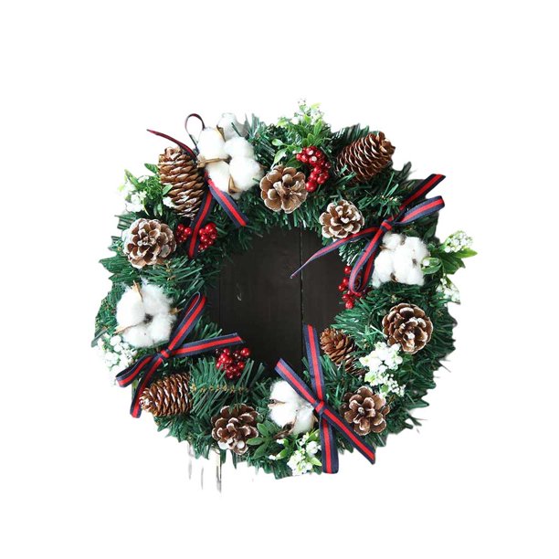 Moyic Guirnalda colgante de puerta de pared de Navidad de 30cm, decoración de moda, adorno de flores artificiales, accesorios de diseño de fiesta, Kits de decoración para fiestas lazo Moyic HA070521-06B