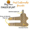 thumbnail image 4 of GFDYREE Finger Splint Plus Finger Extension Splint for Trigger Finger Mallet Finger Broken Finger Rheumatoid Arthritis Post Operative finger brace stabilizer tenosynovitis (Desert Sand Beige, 4 of 7