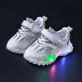 thumbnail image 2 of Staki Boys Shoes Slip On LED Light Up Boys Sneakers - Lightweight Tennis, Athletic, Kids and Toddler Light Up Shoes for Boys(White,11 Little Kid), 2 of 9