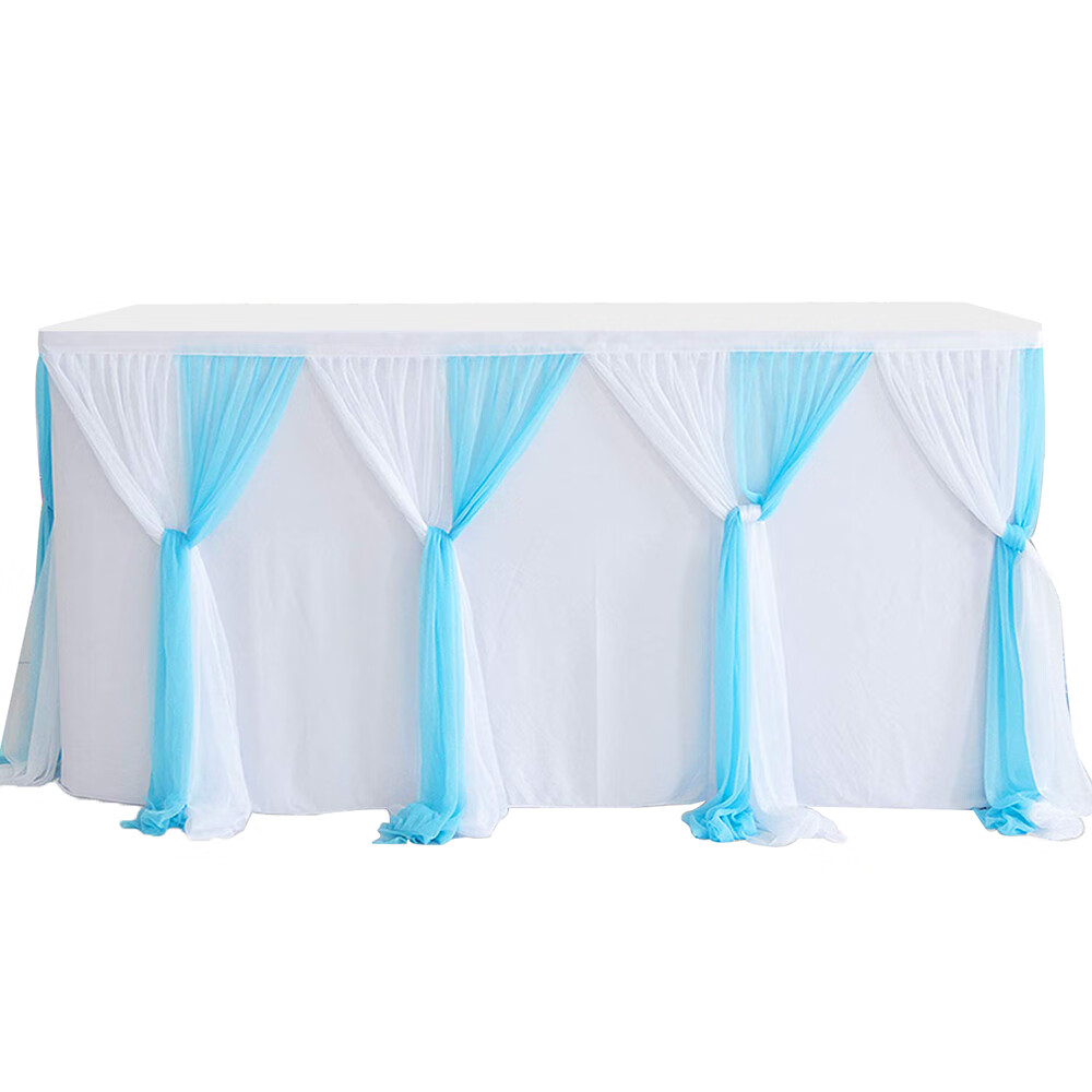 MOUIND Tulle Table Skirts for Rectangle Tables for Wedding Birthday Party Bridal Shower 6ft Tutu