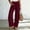 #0475-Wine, variant on Neewe Women's Wide Leg Pants High Waist Ruffle Hem Casual Loose Long Trousers Solid Color Daily Lounge