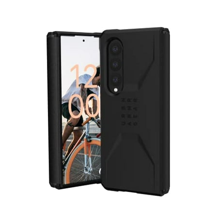 UAG Designed for Samsung Galaxy Z Fold 4 Case 2022 Black Civilian Sleek Ultra-Thin Shock-Absorbent Protective Cover by URBAN ARMOR GEAR