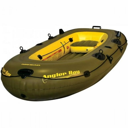 Airhead AHIBF-04 Angler Bay 4 Person Inflatable (Best Aluminum Bay Boat)