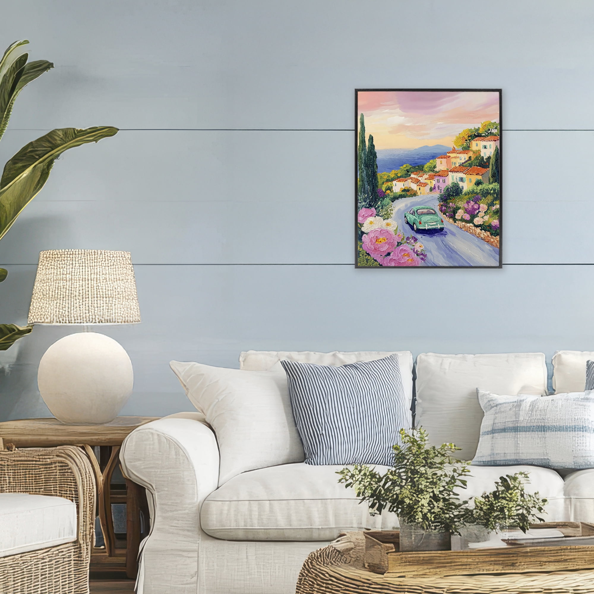Stupell Industries Driving Along The Coast Black Framed Giclee Art, design by The Prints Vibe
