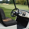 thumbnail image 3 of Garronmavis Cute Golden Retriever Easy to Install Golf Cart Seat Covers 2 Pack Lightweight Polyester Front Seat Cushion with Easy Install and Clean Backing for Most Cart Models, 3 of 6