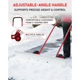 thumbnail image 6 of Outvita 39-inch Snow Pusher Shovel with Wheels, Bi-Directional Wheeled Push Snow Plow Removal for Driveway and Sidewalks with Angled Blade (White & Red), 6 of 18