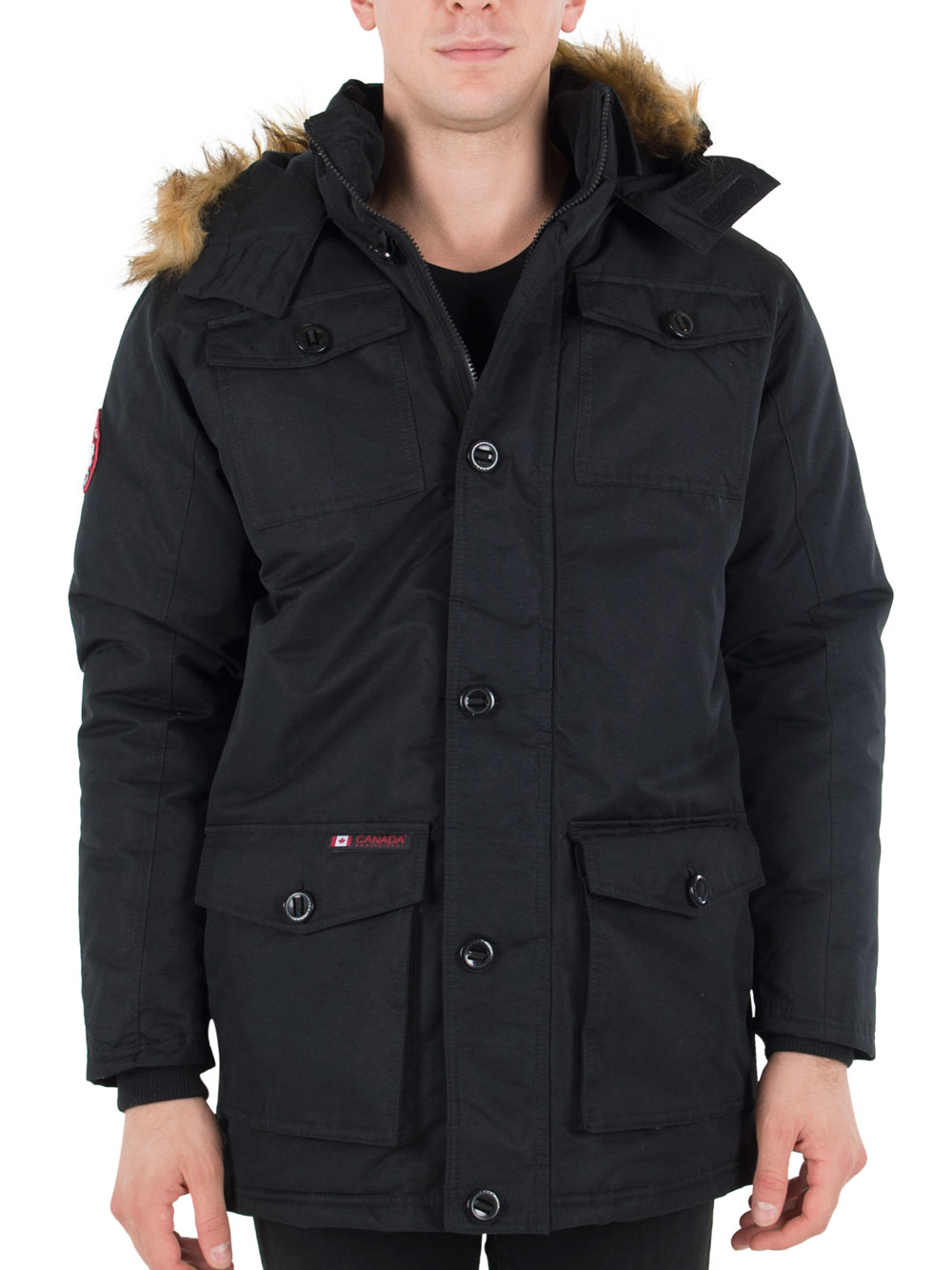 Canada Weather Gear Mens' Big and Tall Insulated Parka black, 3xl