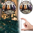 thumbnail image 2 of Stained Glass Window Hanging - 5 Cats on a Branch Suncatcher for Window Doors Home Decoration and Christmas, Mother's Day Father's Day Birthday Gifts for Women, Men, and Mom 8 inch, 2 of 9