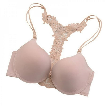 

Oaktree Women s Front Closure Push Up Lace Bra Hollow Back Lady Underwear