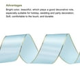 thumbnail image 3 of Unique Bargains 1 1/2 Inch 25 Yard Wide Satin Ribbon with Gold Edges Grosgrain Fabric Ribbon for Gift Wrapping, Light Blue, 3 of 7