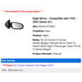 thumbnail image 2 of Right Mirror - Compatible with 1996 - 2002 Saturn SL1 1997 1998 1999 2000 2001, 2 of 2
