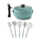thumbnail image 1 of Batería de cocina Jade Smart antiadherente 10 piezas, mango desmontable y utensilios multipropósito con 6 capas de recubrimiento antiadherente 100% libre de tóxicos, 1 of 4
