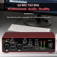 thumbnail image 3 of Tarjeta de Sonido Profesional MB22 con Interfaz de Audio USB y Fuente de Alimentación Fantasma de 48 V para Podcasts en Directo en Estudio., 3 of 5