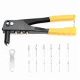 thumbnail image 2 of Heavy Duty Riveter Set Riveting Machine 120Pcs Blind Rivets Assortment Kit Hand Tools Rivet Nut Tool Orange, 2 of 7
