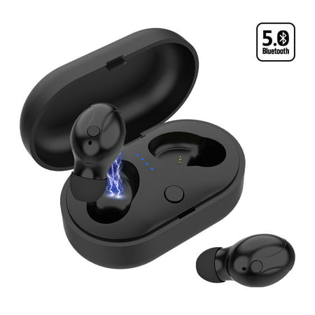 Bluetooth Earbuds Wireless Headphones,Bluetooth 5.0 Auto Pairing Headset Wireless Earphones IPX7 Waterproof 36H Playtime Built-in Mic HD Stereo Hi-Fi Sound with Portable Charging Case for