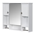 thumbnail image 5 of 35" Medicine Cabinet with Mirror, Wall Mounted Wood Storage Cabinet with Adjustable Shelves,Towel Racks, Modern Bathroom Vanity Mirror for Living Room, 5 of 9