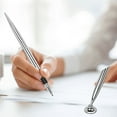 thumbnail image 4 of Metal Desk Pen under $5! CQCYD Metal Desk Pen with Base for Office Front Desk, Advanced Ballpoint for Bank and Hotel Counter, Professional Writing Instrument for Business Use, 4 of 8