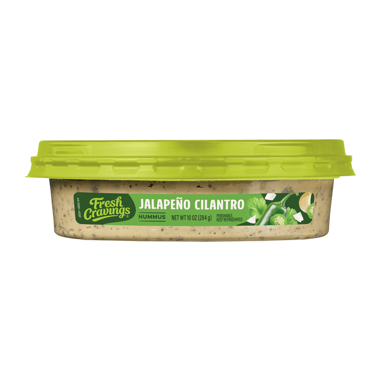 Fresh Cravings Jalapeno Cilantro Hummus,10oz. Plastic Tub, Gluten