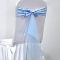 thumbnail image 2 of Pack of 20 Double Bows Organza Stretch Chair Sashes for Romantic Wedding Holiday Party Celebration Birthdays Chair Decorations (Light Blue, 20pcs), 2 of 9