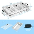 thumbnail image 3 of Costway Food Warmer Buffet Server 450W Stainless Steel Electric Warming Tray for Parties, 3 of 10