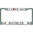 thumbnail image 1 of I Love My Horse Chrome License Plate Frame, 1 of 1