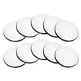 thumbnail image 1 of 3.93 inches (100 mm) DIY SUBLIMATION BLANKS White Round Fabric Felt Neoprene Coasters, Set of 10pcs, 1 of 4