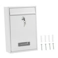 thumbnail image 4 of Buzón de correo de hierro montado en la pared con cerradura y 2 llaves de perfecl para puerta exterior, 4 of 8